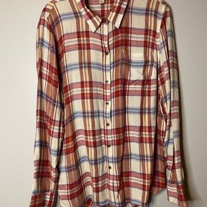Lucky Brand plaid button back shirt